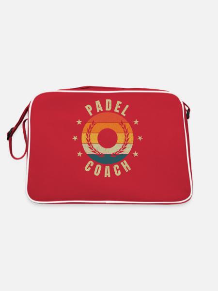 Padel Coach Retro Trainer Padeltrainer - Retro Bag - red/white - Back