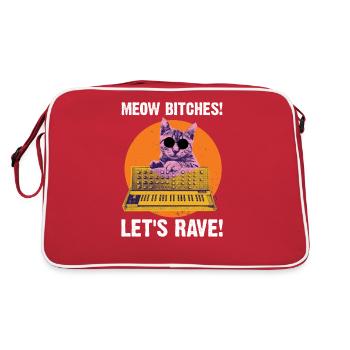 Techon Party Festival Rave EDM Cat - Sac Retro - rouge/blanc - Dos
