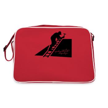 Profession de couvreur Formation Artisan Cadeau - Sac Retro - rouge/blanc - Dos