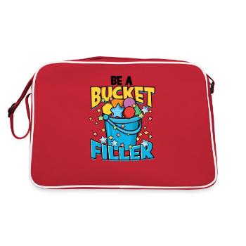 Be A Bucket Filler Teacher Growth Mindset - - Retro Bag - red/white - Back