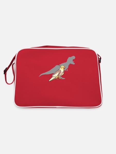 Perroquet hurlant Drôle Cockatiel - Cockatiel - Sac Retro - rouge/blanc - Dos