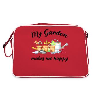 Jardin Disant Jardinier Hobby Jardinier Idée cadeau - Sac Retro - rouge/blanc - Dos