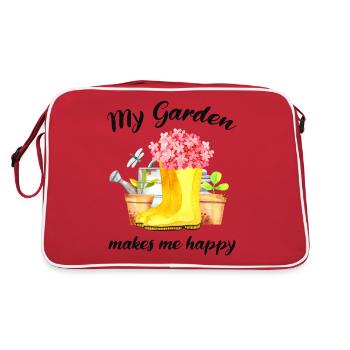 Jardin Disant Jardinier Hobby Jardinier Idée cadeau - Sac Retro - rouge/blanc - Dos