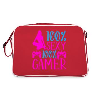 Sexy Gamer Gamepad Jeux vidéo Jeux vidéo Joueurs vidéo - Sac Retro - rouge/blanc - Dos