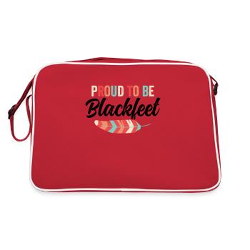 Proud to be Blackfeet Indian tribe - Retro Bag - red/white - Back