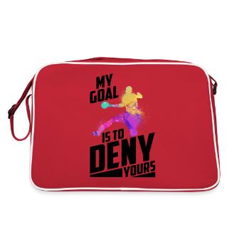 Mein Ziel Ist Es, Ihrem Handballer Den Sport Zu - Retro Tasche - Rot/Weiß - Hinten
