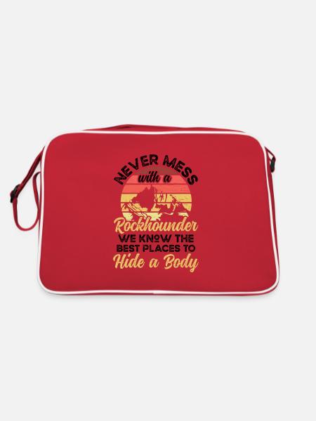 Ne jouez jamais avec un Rockhounder - Sac Retro - rouge/blanc - Dos