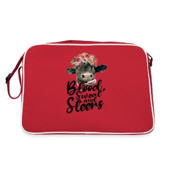 Sang, sueur et bouvillons - Highland Cattle Ranch - Sac Retro - rouge/blanc - Dos