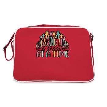 Changing lives one session at a time - Mental - Retro Bag - red/white - Back