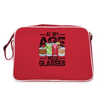 À mon âge, j’ai besoin de verres - Craft Cocktails Vodka - Sac Retro - rouge/blanc - Dos