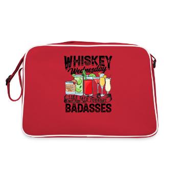 Whisky mercredi comme taco mardi mais pour - Sac Retro - rouge/blanc - Dos