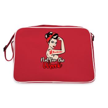 Barman pas pour les faibles - Bartender Mixologist - Sac Retro - rouge/blanc - Dos