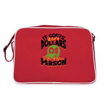 It Costs Zero Dollars To Be A Nice Person - - Retro Bag - red/white - Back