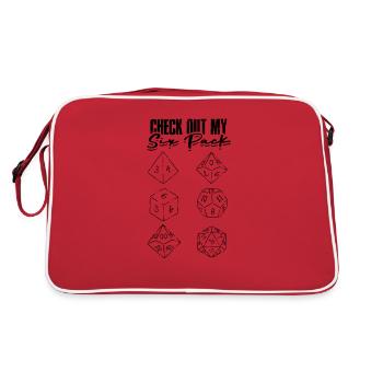 Découvrez mon six pack - mécanisme - Sac Retro - rouge/blanc - Dos
