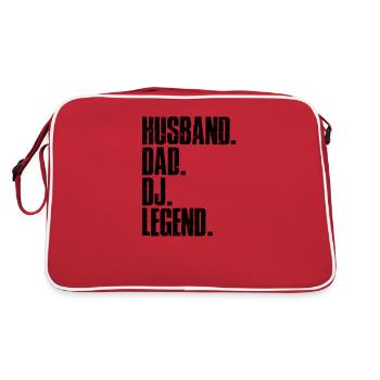 Husband Dad DJ Legend - electronic - Retro Bag - red/white - Back