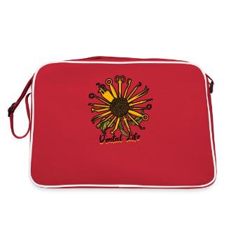 Dental Life - teeth - Retro Bag - red/white - Back