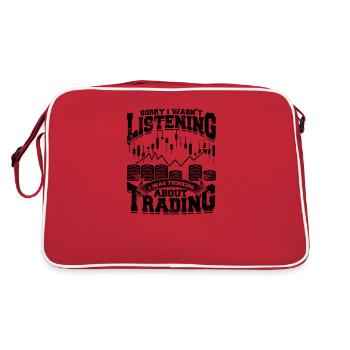 Désolé, je n’écoutais pas, je pensais - Sac Retro - rouge/blanc - Dos