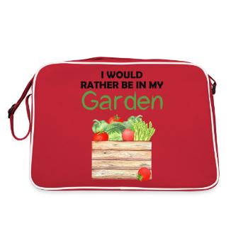 Jardin Drôle de dicton Jardinier amateur Idée cadeau - Sac Retro - rouge/blanc - Dos