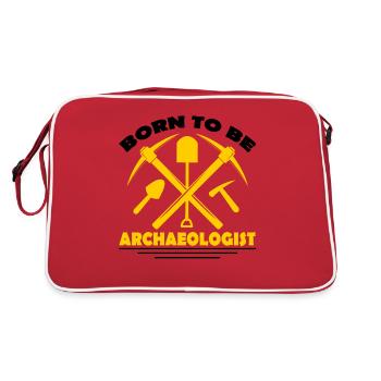 Born to be an archaeologist artifact archaeology - Retro Bag - red/white - Back