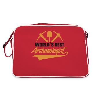 Best Archaeologist Artifact Funny Archaeology - Retro Bag - red/white - Back