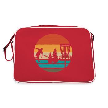 Weinlese-frisbee-disc-golf - Retro Tasche - Rot/Weiß - Hinten