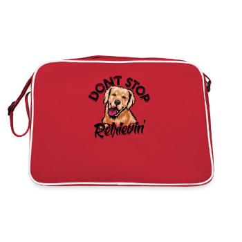 Don't stop retrievin' - rescue dog - Retro Bag - red/white - Back