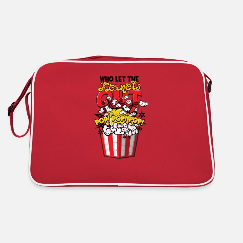 Who Let The Kernels Out Pop Pop Pop Pop - humorvoll Retro Tasche