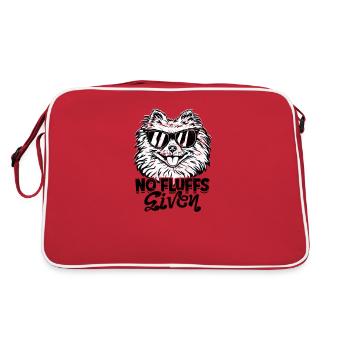 No fluffs given - pomeranian - Retro Bag - red/white - Back