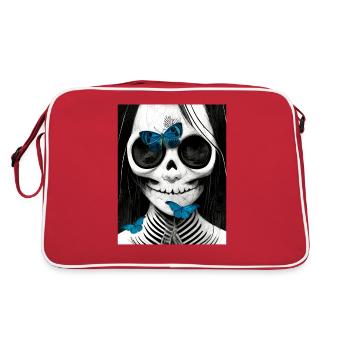 Fairycore Skull Butterfly creepy grunge gothique - Sac Retro - rouge/blanc - Dos