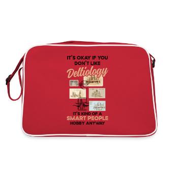Deltiology-hobby-deltiologist-postcard-collector - Retro Bag - red/white - Back