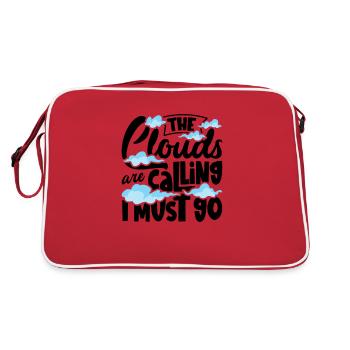 Cloud Watcher Meteorology Meteorologist Cloud - Retro Bag - red/white - Back