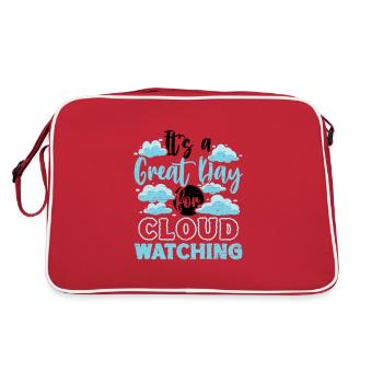 Cloud Watcher Meteorology Meteorologist Cloud - Retro Bag - red/white - Back