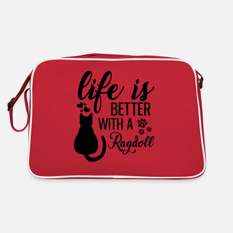 Das Leben ist besser mit einer Ragdoll, Ragdoll Cat Love Retro Tasche