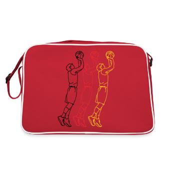Schéma en 3 | | de basket-ball Tournoi - Sac Retro - rouge/blanc - Dos