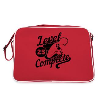 Niveau 25 Birthday Gamer - Sac Retro - rouge/blanc - Dos