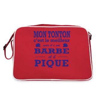Meilleur tonton barbu - Sac Retro - rouge/blanc - Dos