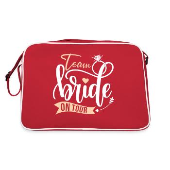 Enterrement de vie de jeune fille Fiancé Douche nuptiale Mariée - Sac Retro - rouge/blanc - Dos