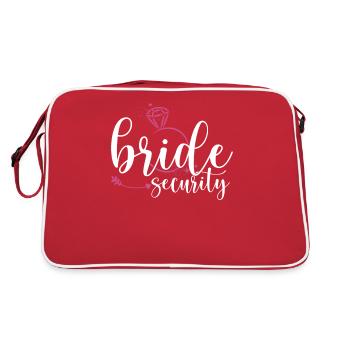 Bachelorette Party Bridesmaid Bride Security - Retro Bag - red/white - Back