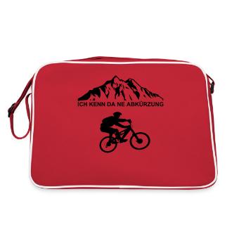 Ich kenne da eine Abkürzung - Retro Tasche - Rot/Weiß - Hinten