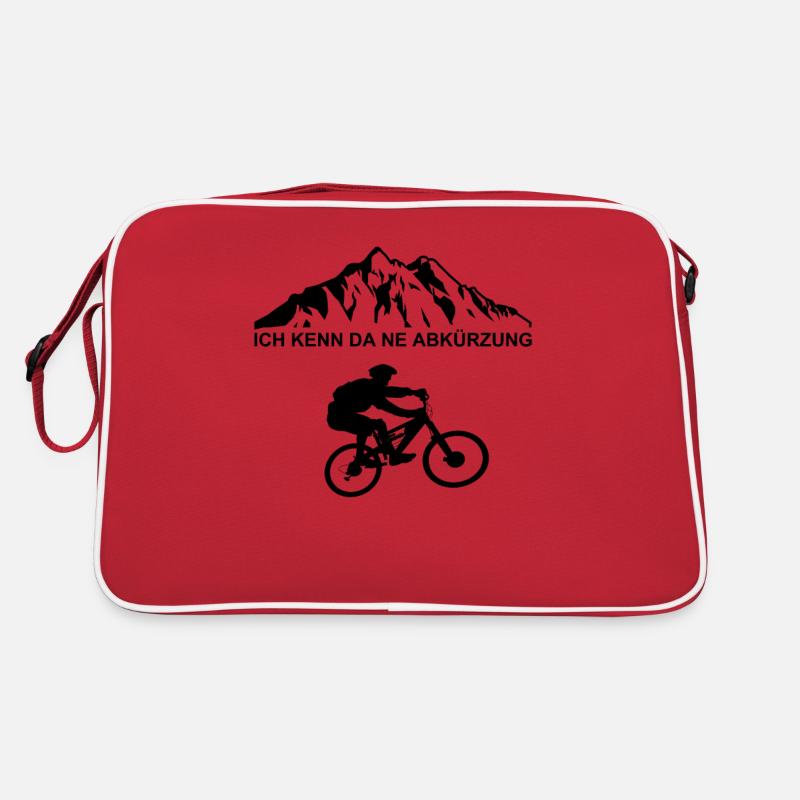 Ich kenne da eine Abkürzung - Retro Tasche - Rot/Weiß