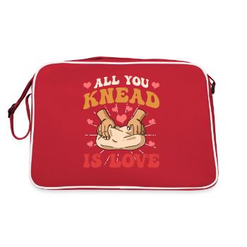 Baking All you knead is love baker - Retro Bag - red/white - Back