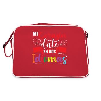 Ecole Professeur d’Espagnol Bilingue - Sac Retro - rouge/blanc - Dos