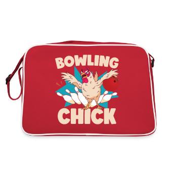 Drôle de bowling Bowler Femmes - Sac Retro - rouge/blanc - Dos