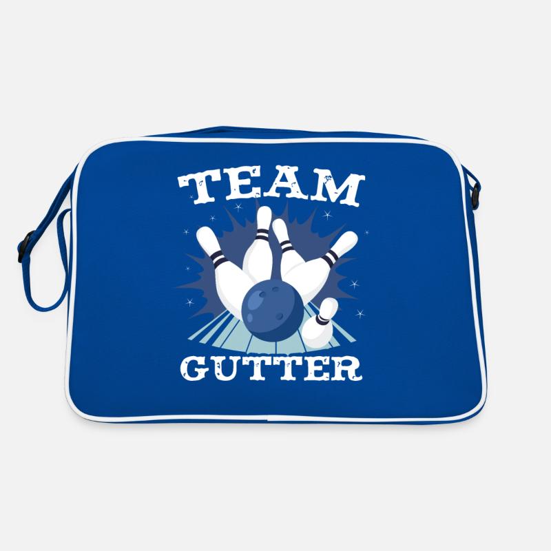 Team Gutter | Lustiges Bowling Retro Tasche