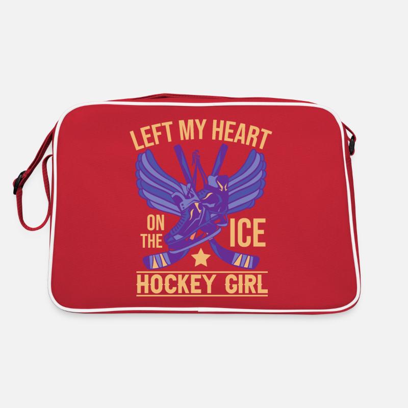 Eishockey Mädchen Retro Tasche