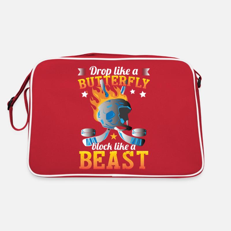 Funny Coach Ice Hockey Player Retro Bag