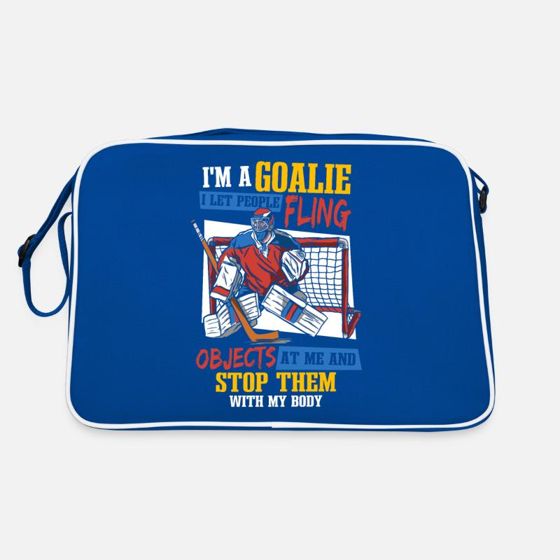 Eishockeyspieler | Torhüter | Ich bin ein Torwart Retro Tasche