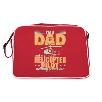 Helicopter Pilot Dad - Retro Bag - red/white - Back