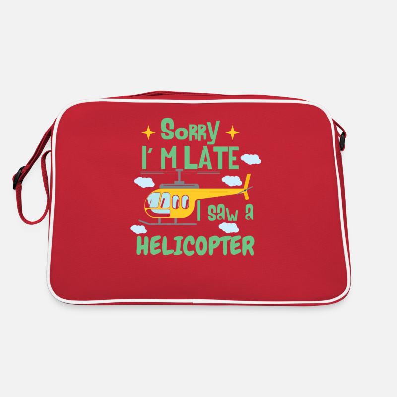 Funny Kids Helicopter Retro Bag