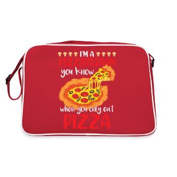 Pizza Lover - Retro Bag - red/white - Back